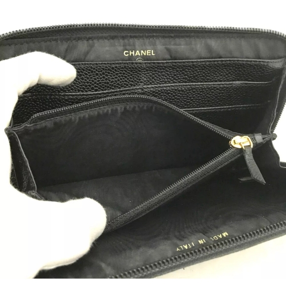 Chanel CC Calfskin Large Zip Around Wallet w/ COA - Picture 4 of 9